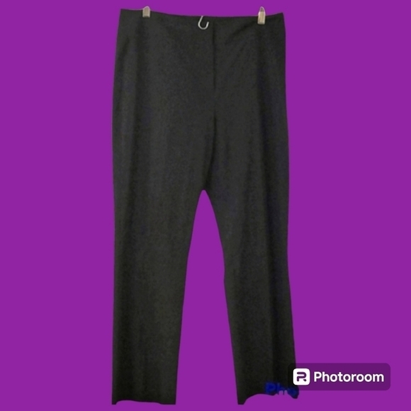 ANTONIO MELANI Trendy Pinstripe Regular Rise Wide Leg Academia Dress Pants - Picture 1 of 5